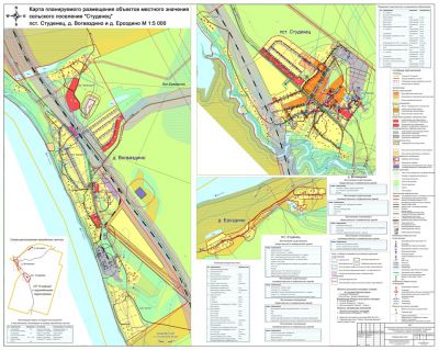 Карта планируемого размещения объектов местного значения сельского поселения Студенец