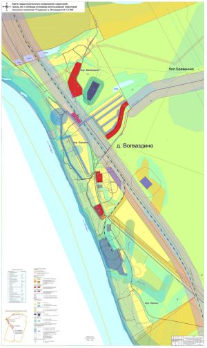 Карта градостроительного зонирования сельского поселения Студенец д.Вогваздино